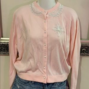 Vintage 50s pink sweater